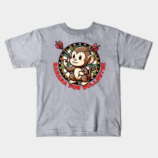 Darts monkey Kids T-Shirt